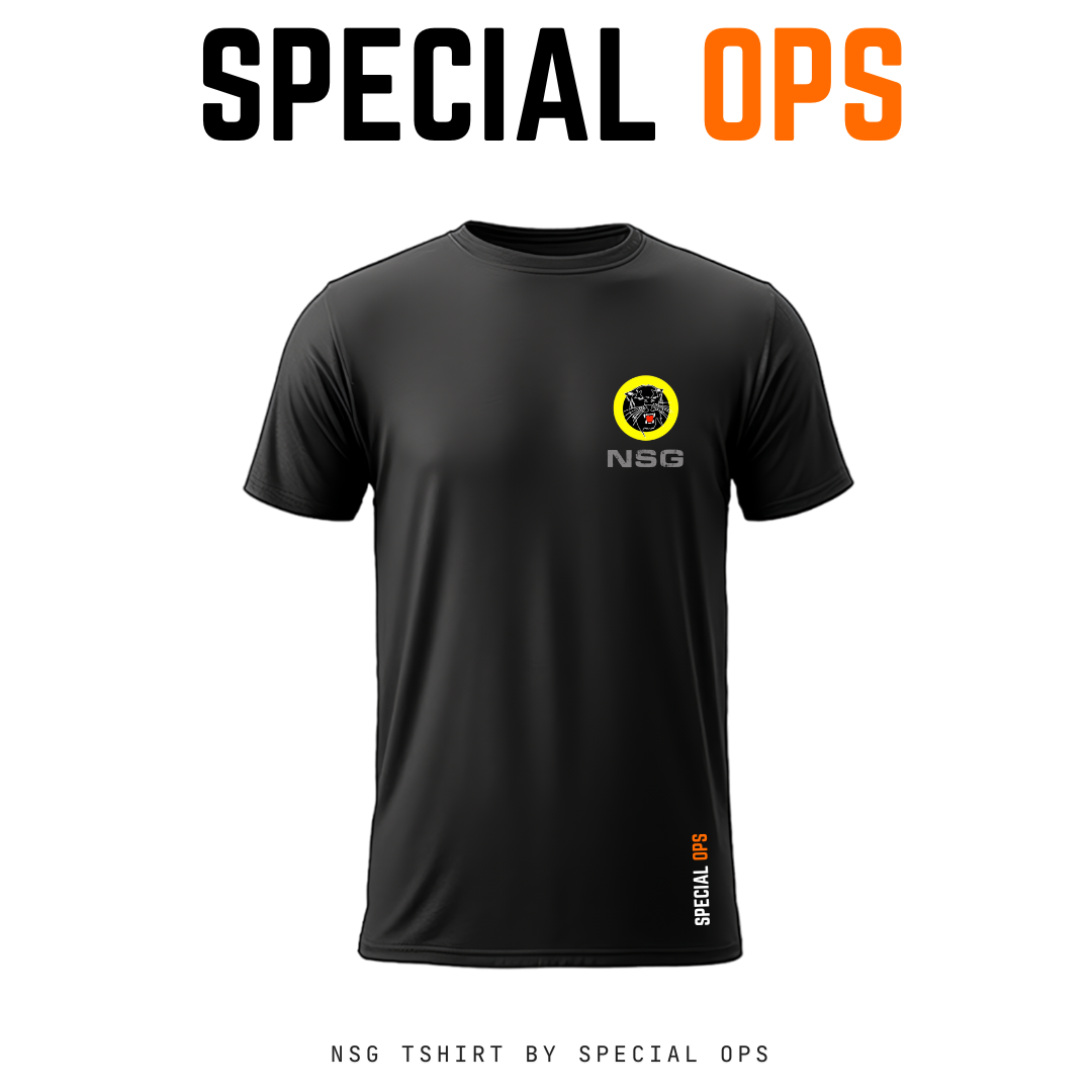 NSG Commando T-Shirt Black | Dry Fit Tactical Tee | SPECIAL OPS India Tactical Gear India
