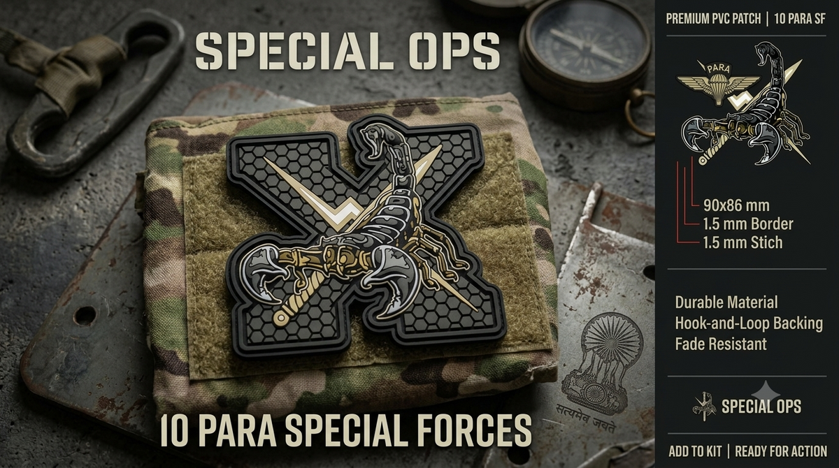 10 PARA SF Scorpion 3D PVC tactical patches India