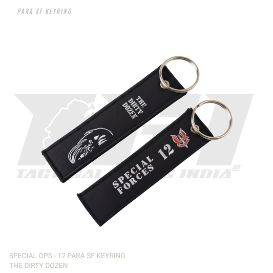 12 PARA Special Forces woven keyring with maroon beret insignia for Indian Army personnel and defence enthusiasts