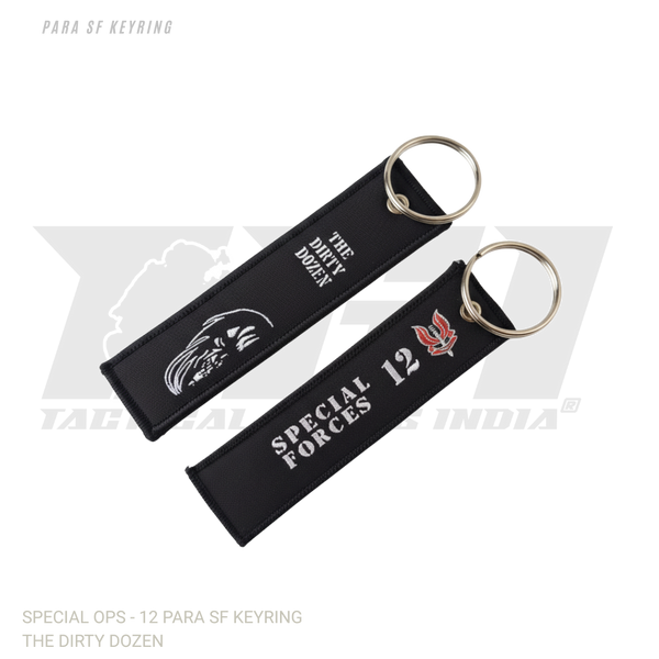 12 PARA Special Forces woven keyring with maroon beret insignia for Indian Army personnel and defence enthusiasts