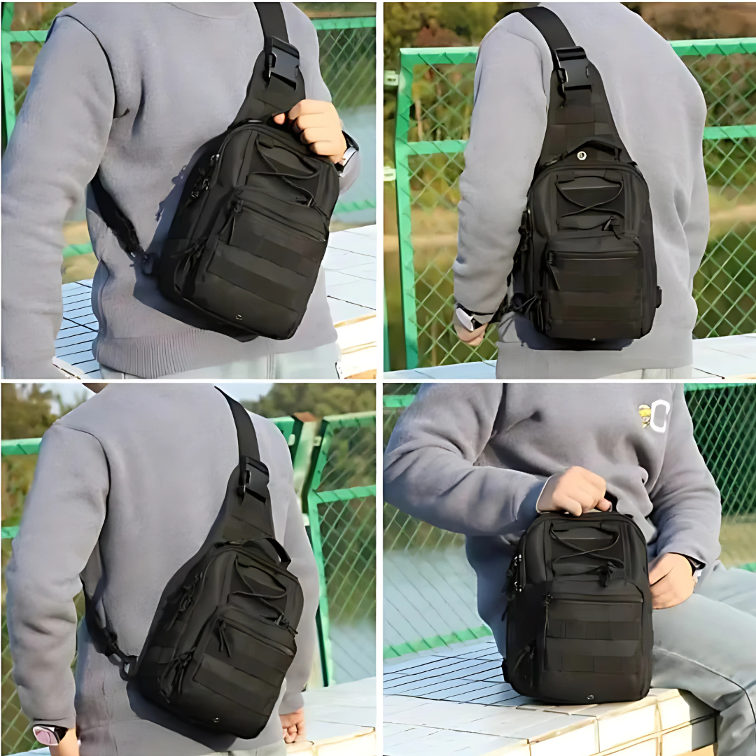 Marksman Tactical Sling Bag - BLACK | 500D Nylon EDC Crossbody | SPECIAL OPS