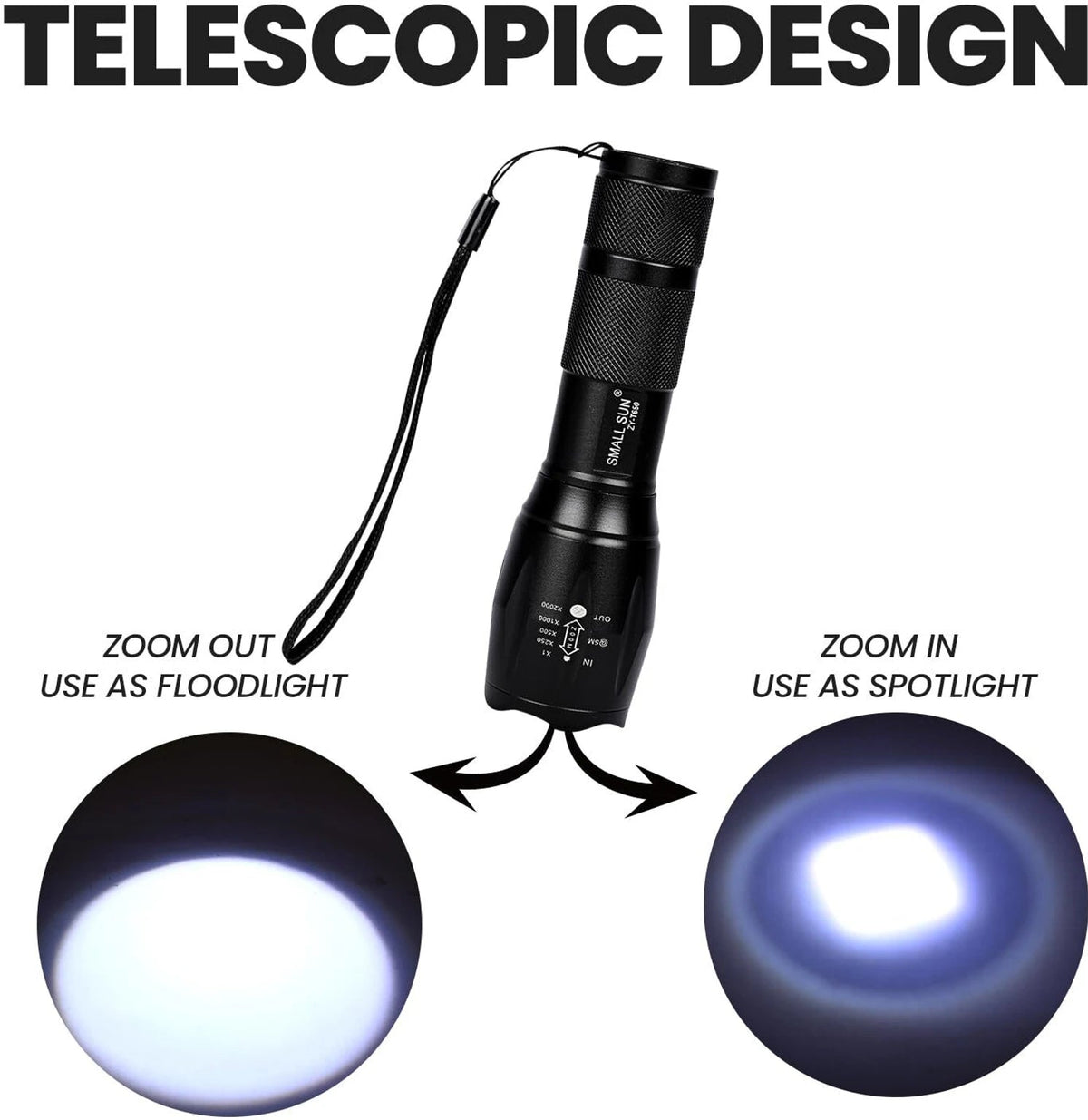 Camping & Emergency Flash Light - Rechargable Tactical Gear India