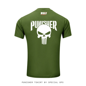 New Punisher Tshirt - Olive Green | Dry Fit | SPECIAL OPS SPECIAL OPS Tactical Gear
