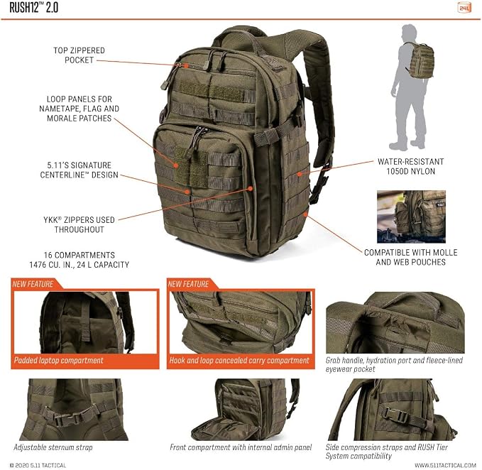 RUSH 12 2.0 Backpack 24L SPECIAL OPS
