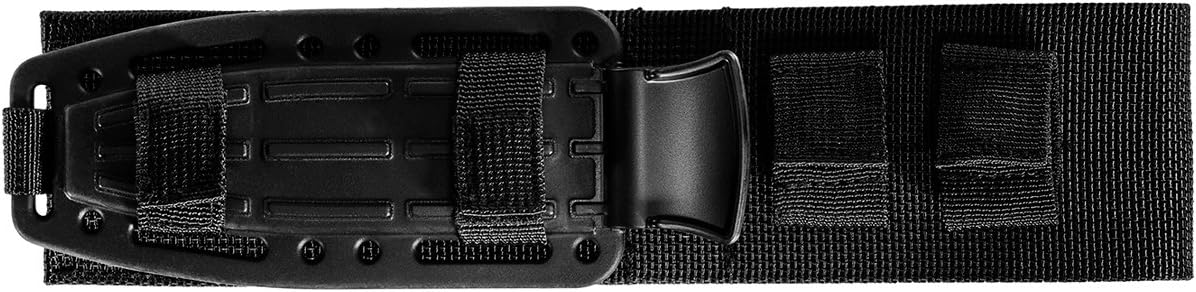 Gerber Gear Prodigy Fixed Blade Survival Tactical Knife - Made in USA Full Tang, Serrated Edge Knife - American High Carbon Steel Blade - Molded Soft-Grip - with Protective MOLLE Sheath - Black SPECIAL OPS Tactical Gear