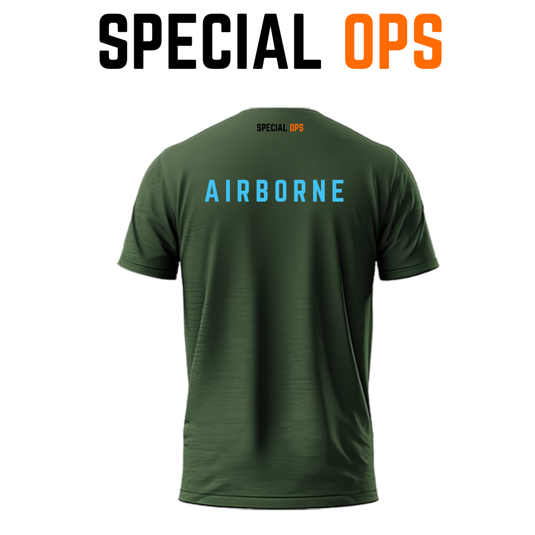 AIRBORNE Olive Green Tshirt SPECIAL OPS