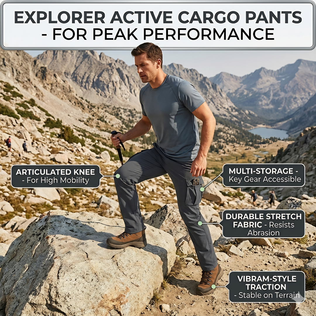 Model wearing Apex Tactical Cargo in Trekking