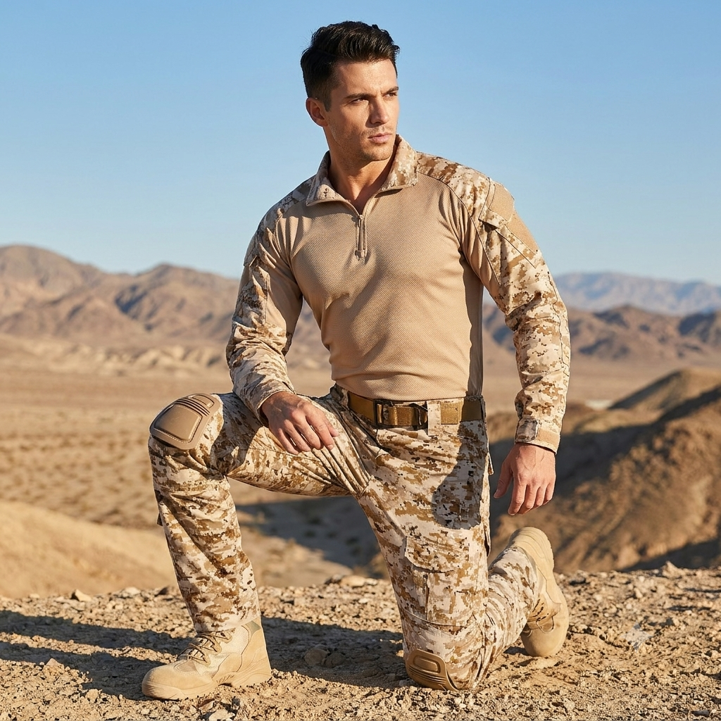 Special ops tactical gear featuring durable ripstop fabric and knee pad compatibility.