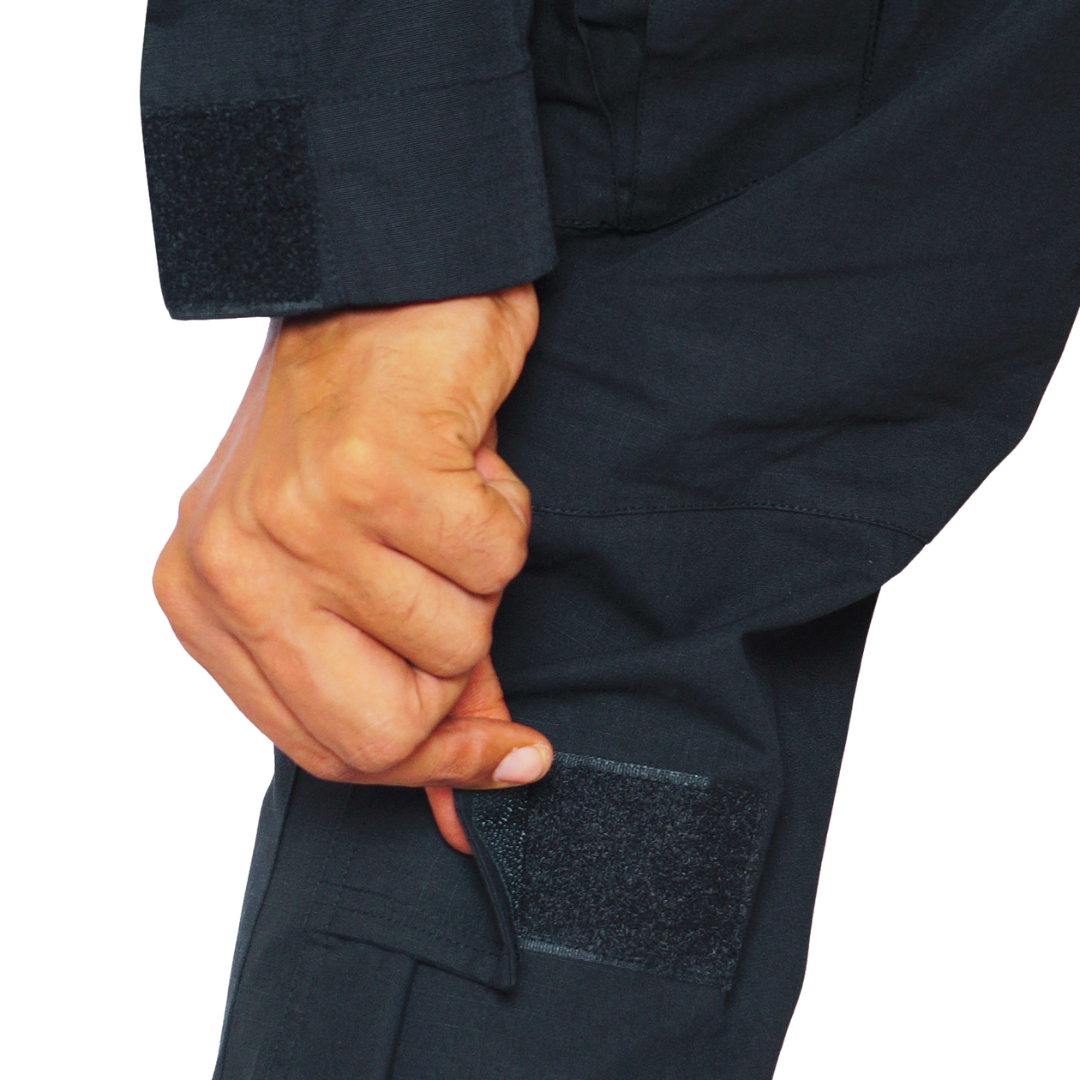 Close-Up of Ripstop Fabric & Reinforced Knees on Tactical Combat Pants