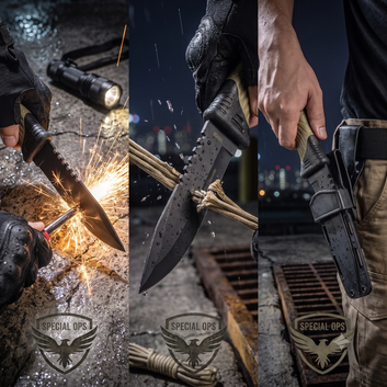 Saber Tactical Knife with Belt Sheath | Survival Blade SPECIAL OPS