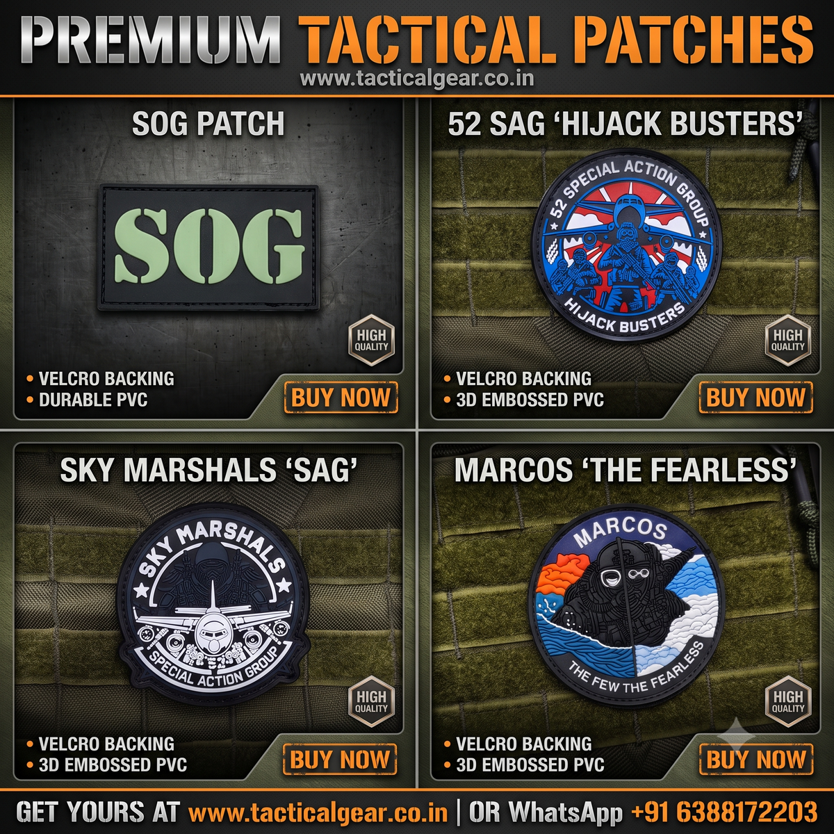 TACTICAL PATCHES SPECIAL OPS Tactical Gear