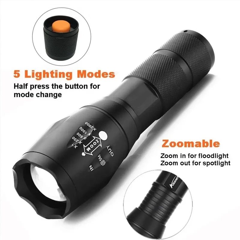 Camping & Emergency Flash Light - Rechargable Tactical Gear India