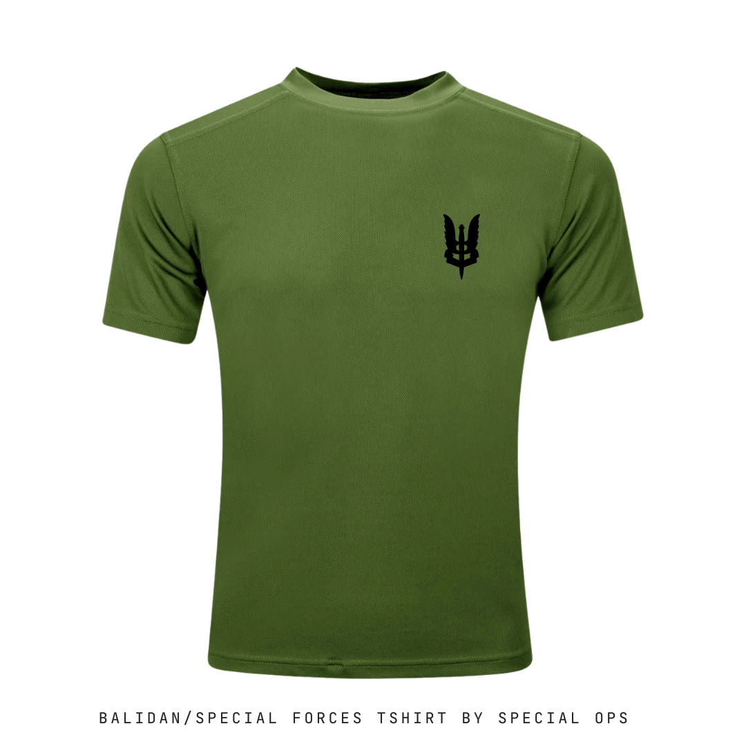 Balidan Special Forces T-Shirt – Olive Green Dry Fit Tactical Tee for PARA SF Commandos