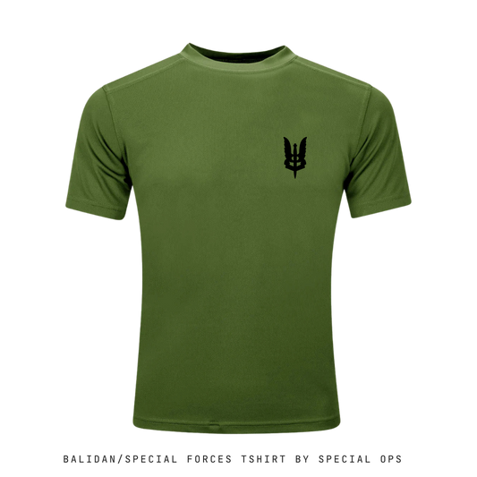 Balidan Special Forces T-Shirt – Olive Green Dry Fit Tactical Tee for PARA SF Commandos