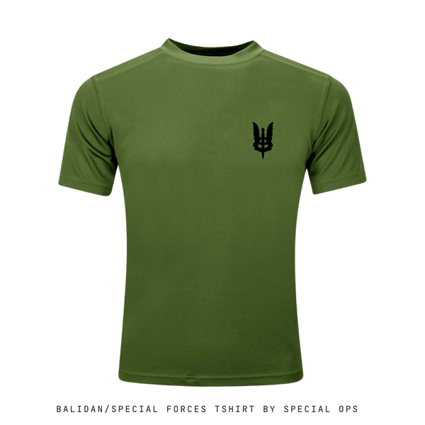 Balidan Special Forces T-Shirt – Olive Green Dry Fit Tactical Tee for PARA SF Commandos