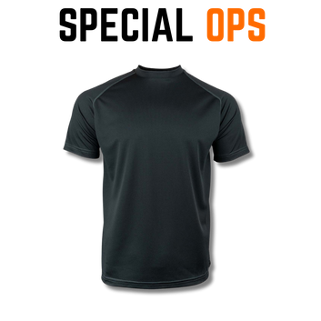 SPECIAL OPS Black Operators T-Shirt – Raglan Sleeve Cotton Tee for Men