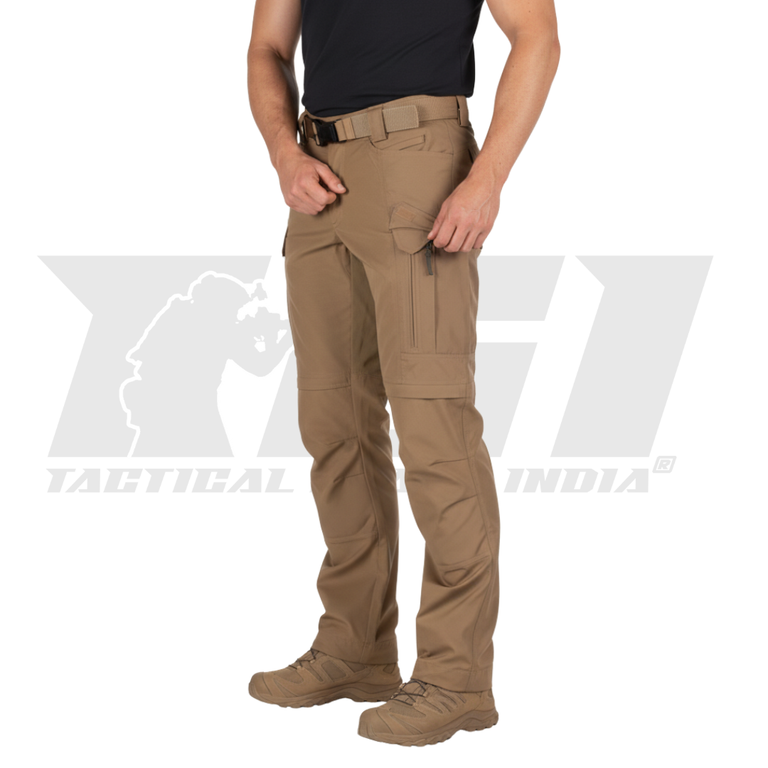 Side view of the Ranger tactical pants highlighting multiple utility pockets and reinforced knee areas.