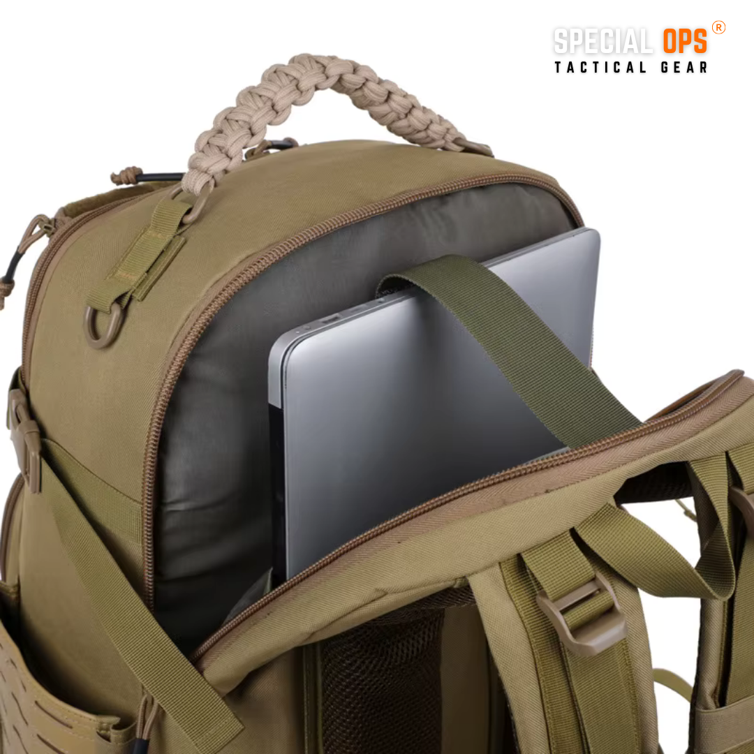 Tactical Backpack Waterproof | Laser Cut 45L |Travel Hiking 3 Day Assault Backpack Hunting Molle Bug Out Bag SPECIAL OPS Tactical Gear