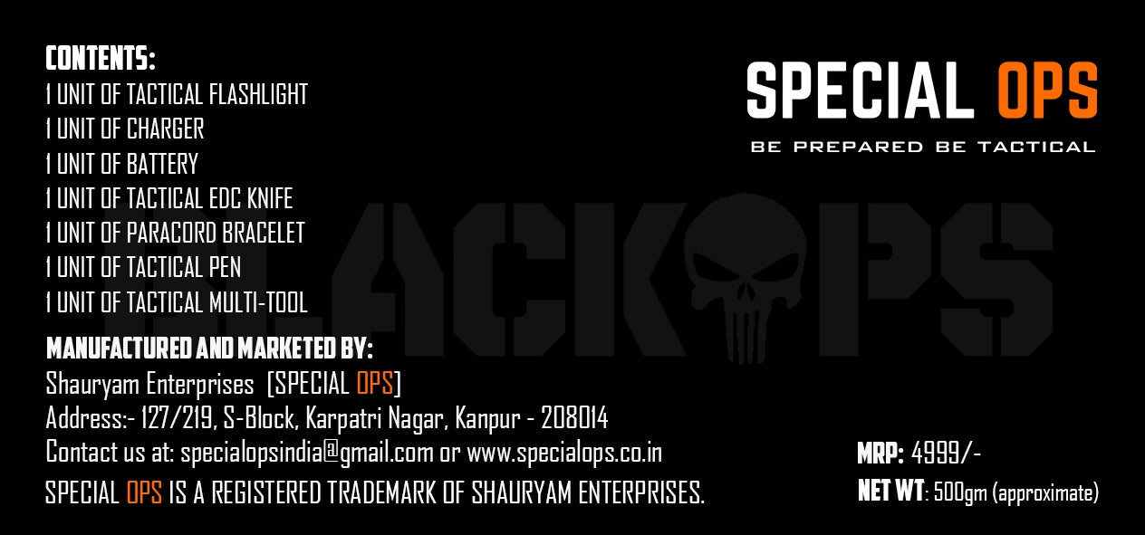 SPECIAL OPS SELF DEFENCE KIT by Prabhsharan Kaur SPECIAL OPS Tactical Gear