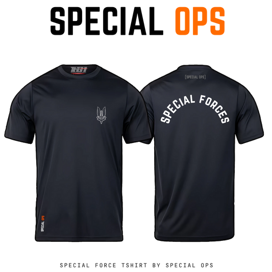 Special Force Balidan T-Shirt by Special Ops in dry fit fabric with 4-way stretch and tactical print
