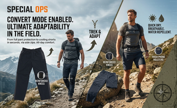 Convertible Pant - Men Zip-Off Dry Fit Durable Trekking Pants SPECIAL OPS